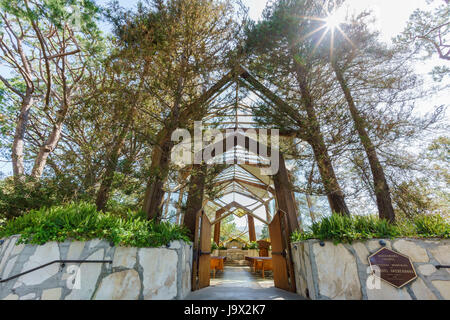 La bella chiesa di vetro - viandanti cappella a Rancho Palos Verdes, California Foto Stock