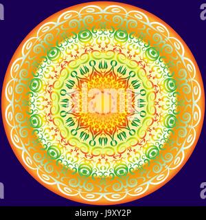 Circolare simmetrica pattern in colori luminosi Illustrazione Vettoriale