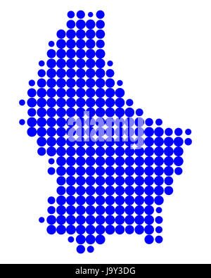 Blu, illustrazione, cerchio, card, macchiato, dot, raster, Lussemburgo, design, Foto Stock