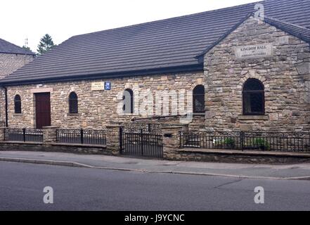 Un Signore testimonianza Hall di New Mills, Derbyshire Foto Stock