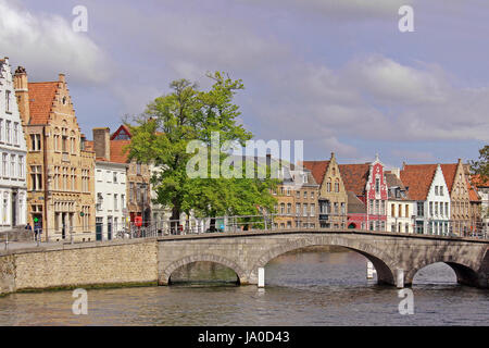 Carmersbrug in Bruges Foto Stock