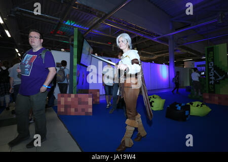 Polonia, Nadarzyn, Giugno 3rd, 2017: Primo Comic Con tenutasi a Varsavia. Migliaia di giocatori, lettore e cosplay fan riuniti per l'evento. ©Madeleine Ratz/Alamy Live News Foto Stock