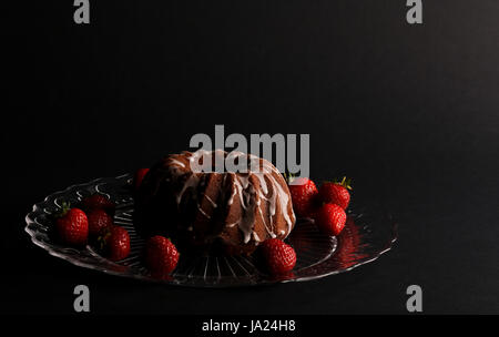 Vetro, calice, tumbler, cibo, aliment, tè, dolci, marrone, marrone, brunette, Foto Stock