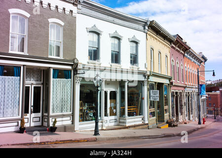 Conserve di strada principale nel centro della città, una volta considerata la più ricca di miglio quadrato sulla terra. Essa è stata fondata nel 1859 durante il Pike Peak Gold Rush. Foto Stock