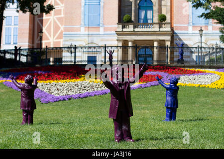 Blu, albero, alberi, Baviera, fisicità, stile di costruzione, Architettura, Foto Stock