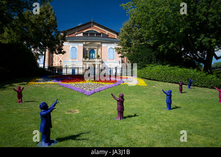 Blu, albero, alberi, Baviera, fisicità, stile di costruzione, Architettura, Foto Stock