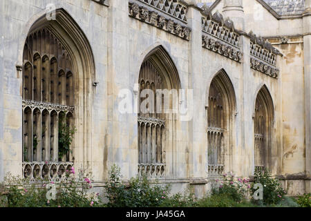 King's College casa di gate e archi , Università di Cambridge Foto Stock