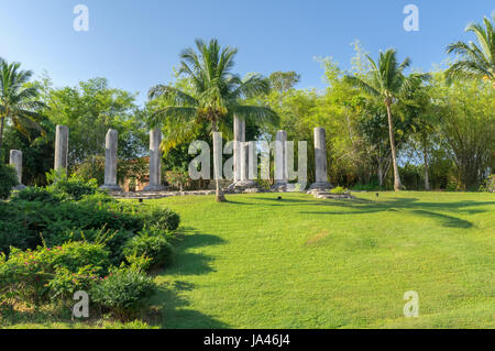 Frammento di un parco in Altos de Chavon, Repubblica Dominicana. Foto Stock