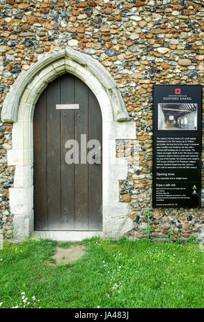 Duxford Cappella in Whittlesford, Cambridgeshire. Questa è una c14 Chantry Cappella che può una volta che sono stati utilizzati come un lebbrosario. English Heritage esegui. Foto Stock