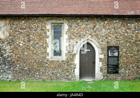 Duxford Cappella in Whittlesford, Cambridgeshire. Questa è una c14 Chantry Cappella che può una volta che sono stati utilizzati come un lebbrosario. English Heritage esegui. Foto Stock