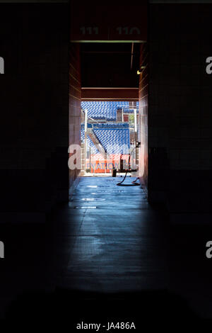 Corridoio vuoto in Bronco Stadium Denver Foto Stock