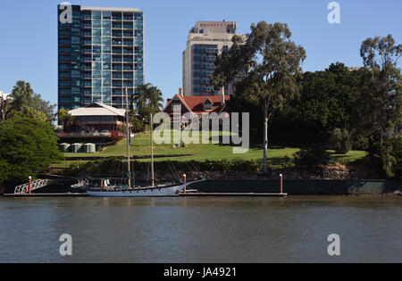 Il Kangaroo Point, Brisbane, Australia: Shafston House ricevimento di nozze e la funzione centro sul Fiume Brisbane Foto Stock