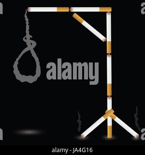 Illustrazione colorata con il patibolo per il tuo design Foto Stock