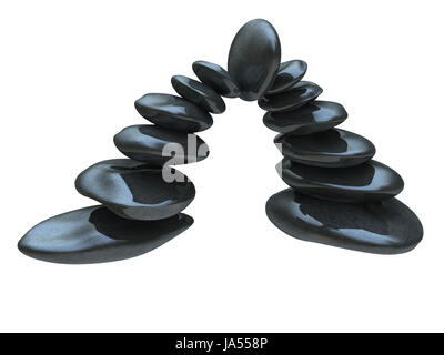 Still Life, disposizione, relax, closeup, pietra, nero, swarthy, jetblack, Foto Stock