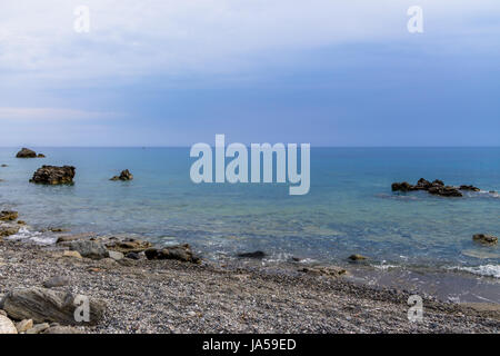 Spiaggia mediterranea di mare Ionio - Bova Marina, Calabria, Italia Foto Stock