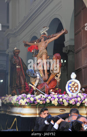 L'Italia, in Sicilia, la città di Trapani, la processione dei misteri di trapani la processione dei Misteri di Trapani il venerdì santo, gruppo dei misteri Foto Stock