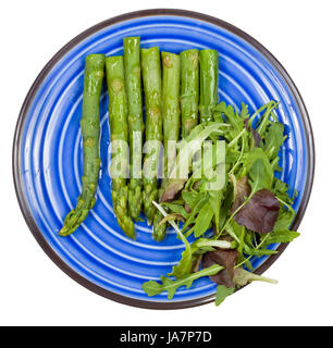 Blu, leaf, isolato, giardino, verde, drop, piastra, vegetali, gourmet, lama, Foto Stock