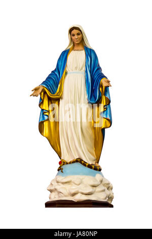 Donna, chiudere, blu, mano, religione, religiosi, credenza, chiesa, dio, arte, Signora, Foto Stock