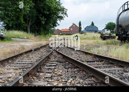 Storico treno a vapore - 4 giugno 2017 - Schierwaldenrath, Gangelt, Selfkant della Renania settentrionale-Vestfalia, NRW, Germania, Europa Foto Stock