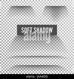 Trasparente morbido vettore di ombra. Trasparente e effetto di gradiente con bordo morbido sul controllo dello sfondo. Illustrazione Vettoriale
