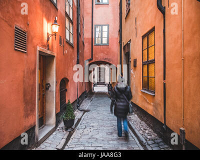 La Svezia, stoccolmasweden, strade di Stoccolma foto: cronos/alessandro bosio Foto Stock