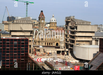 Demolizione del Paradise forum di Birmingham West Midlands in Inghilterra, Europa Foto Stock