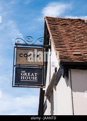 La grande casa, Hotel, Sonning, Nr Reading, Berkshire, Inghilterra, Regno Unito, GB. Foto Stock