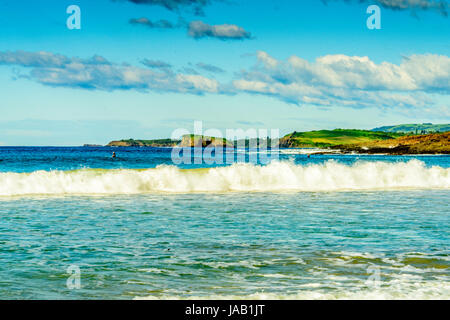 Viste dal Killalea Stae arca, Farm Beach, NSW Foto Stock