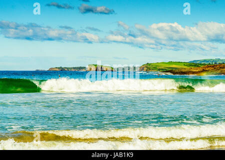 Viste dal Killalea Stae arca, Farm Beach, NSW Foto Stock