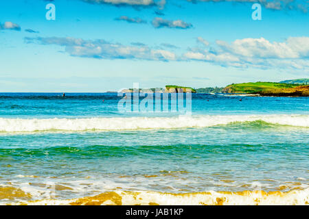 Viste dal Killalea Stae arca, Farm Beach, NSW Foto Stock