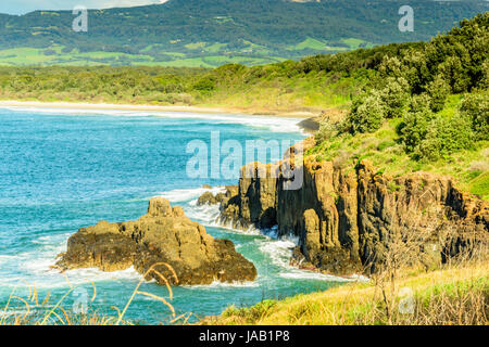 Viste dal Killalea Stae arca, Farm Beach, NSW Foto Stock