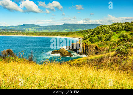 Viste dal Killalea Stae arca, Farm Beach, NSW Foto Stock