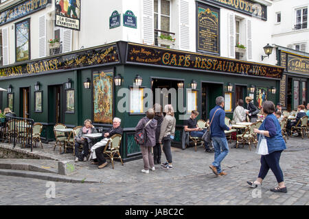 Cafe di Montmartre, Parigi Foto Stock