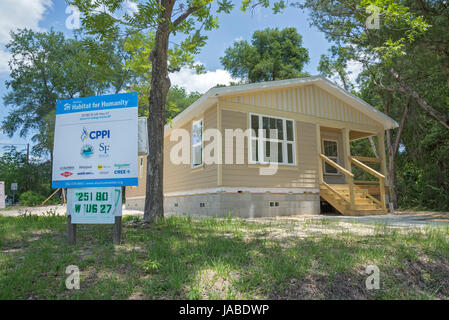 Habitat for Humanity home in via di completamento in Alachua, Florida. Foto Stock