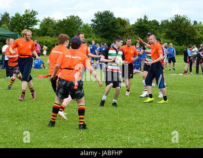 Il cucchiaio di legno SEN internazionali di rugby a Witney RFC, Oxfordshire, Regno Unito Foto Stock