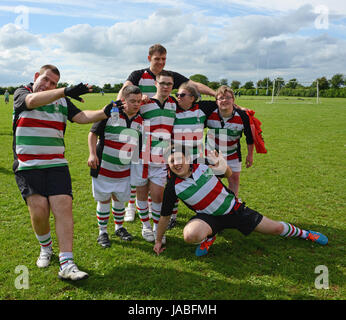 Il cucchiaio di legno SEN internazionali di rugby a Witney RFC, Oxfordshire, Regno Unito Foto Stock