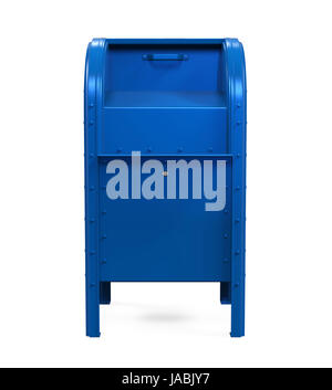 Blu Casella di posta isolato Foto Stock