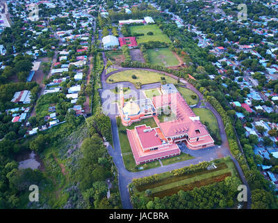 Cattedrale di Managua Nicaragua sopra aeree vista da fuco Foto Stock