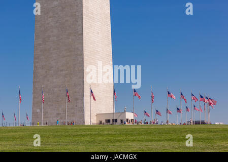 WASHINGTON, DC, Stati Uniti d'America - Il Washington Monument, il National Mall. Foto Stock