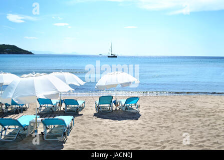 Agia Marina Beach Aegina Grecia Foto Stock