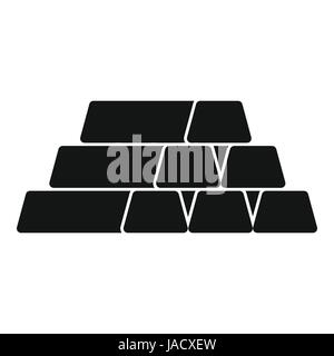 Gold bar icona. Semplice illustrazione dell'oro bar icona vettore per il web Illustrazione Vettoriale