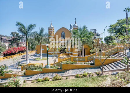 Chiesa coloniale Iglesia la ermita del Barranco, Lima, Peru Foto Stock