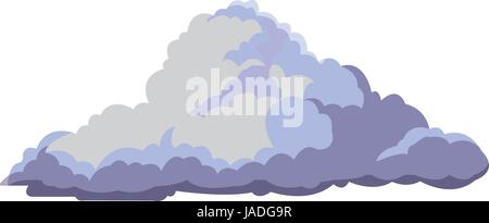 Il cloud galleggianti cool singola icona meteo Illustrazione Vettoriale