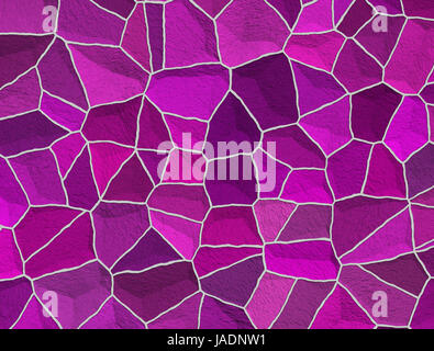 Seamless incrinato multi pattern colorati in rosso e rosa Foto Stock