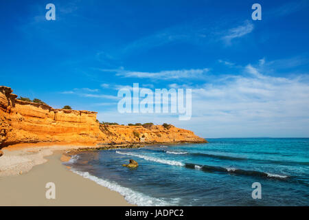 Isola di Ibiza Platja Es Bol Nou spiaggia Ses Salines in Sant Josep a isole baleari Foto Stock