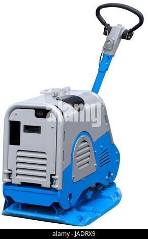 Piastra vibrante macchina isolata con tracciato di ritaglio Foto Stock