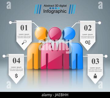 Icona di persone. Infographics Business. Illustrazione Vettoriale