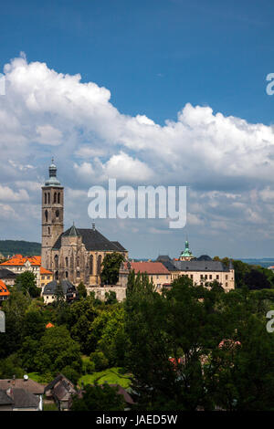 Benvenuti in Repubblica ceca - Città UNESCO Kutna Hora - chiesa St.Jakuba (James, Jacob) Foto Stock