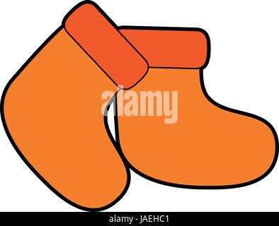 Calze baby o doccia relativa icona immagine Illustrazione Vettoriale
