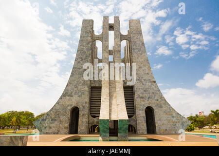 Il luogo di sepoltura della ex presidente Kwame Nkrumah del Ghana, padre di Pan-Africanism Foto Stock